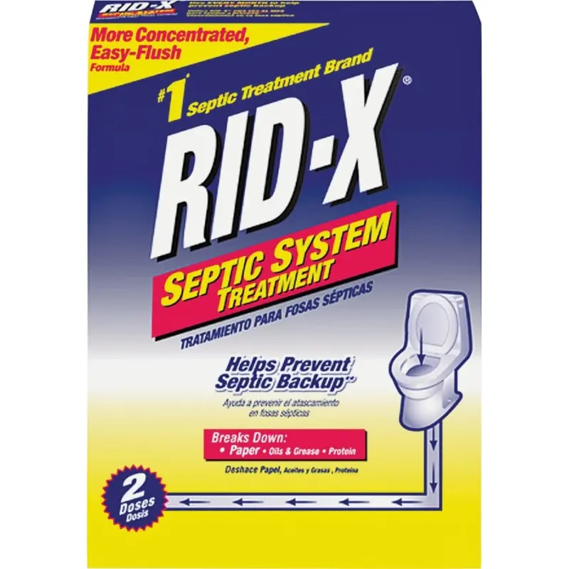 RID-X 1920083623 Septic Tank Cleaner, Powder, Tan, Fermentation, 19.6 oz Box