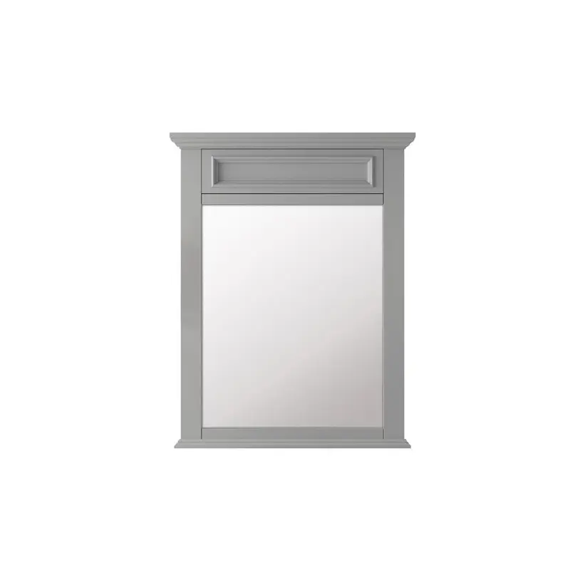 19.44 in. W x 23.38 in. H Framed Rectangular Beveled Edge Bathroom Vanity Mirror in Dove GrayDove Gray / 18.7