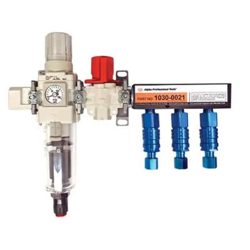 Filter/Regulator Manifold System Protects Pneumatic Tools From Contaminants53 CFM / 3/8" NPT / 3/8" Filter/Regulator Manifold System