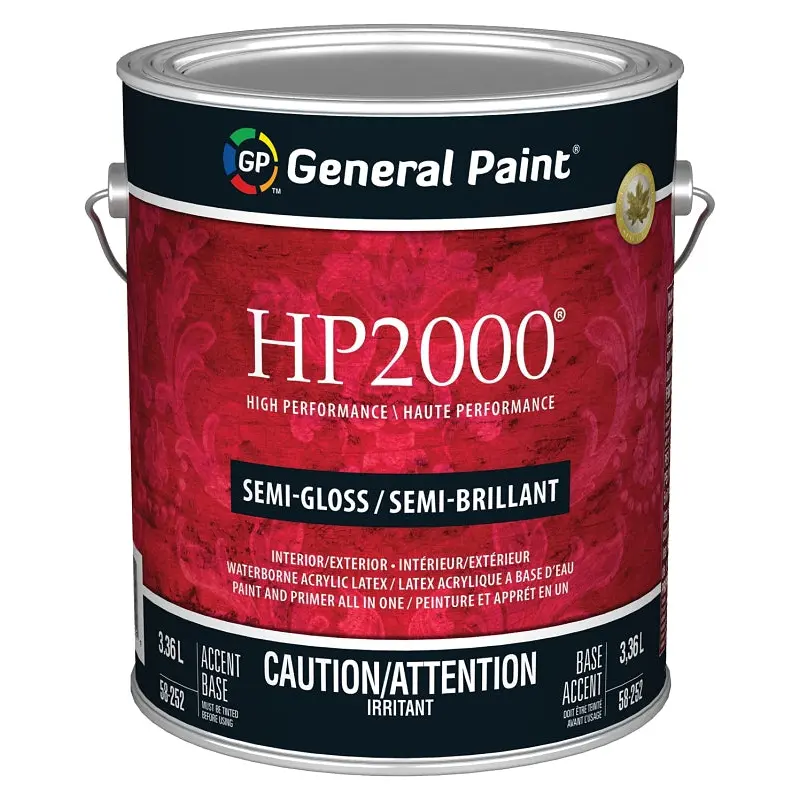 General Paint HP2000 58-252-16 Exterior Paint, Semi-Gloss, Accent Base, 1 gal