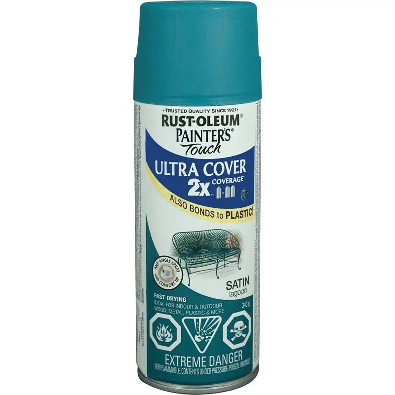 Rust-Oleum 268416 Spray Paint, Satin, Lagoon, 340 g, Can