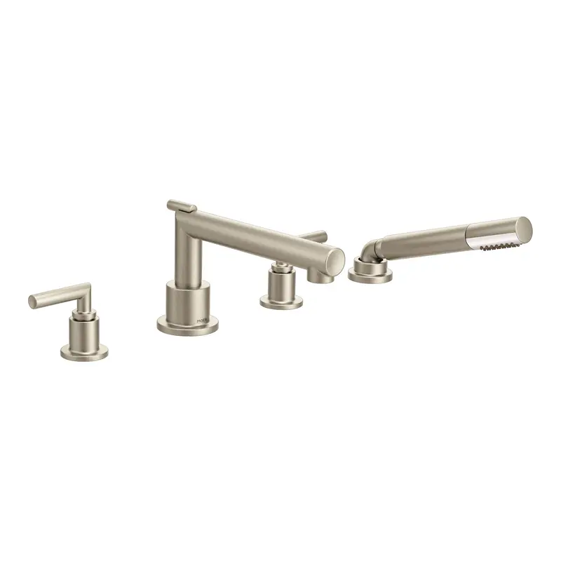 Arris Chrome Two-Handle Diverter Roman Tub Faucet including Handheld ShowerChrome
