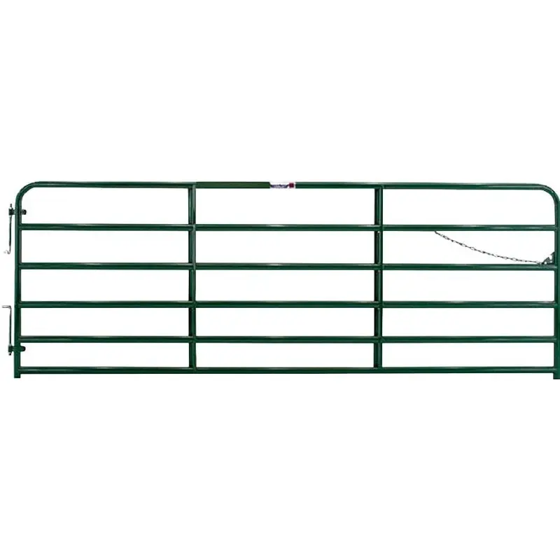 Tarter 2GGCH14 Farm Gate, 14 ft W Gate, 52 in H Gate, Steel Frame, Green