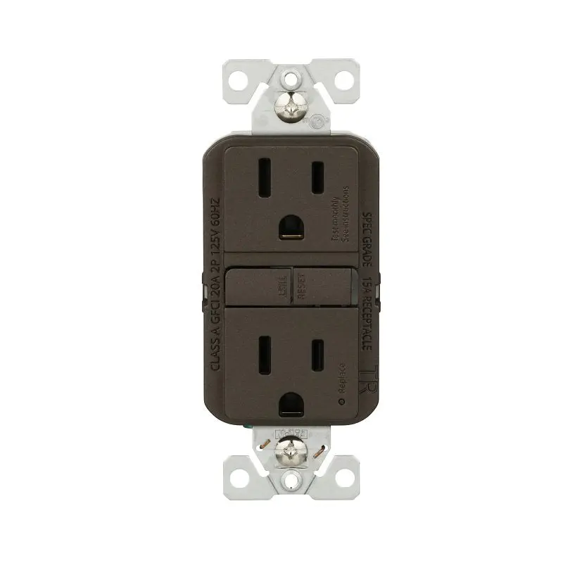 Eaton TRGF15RB-BX-L Tamper-Resistant GFCI Receptacle, 125 V, 15 A, NEMA: NEMA 5-15R, Back, Side Wiring