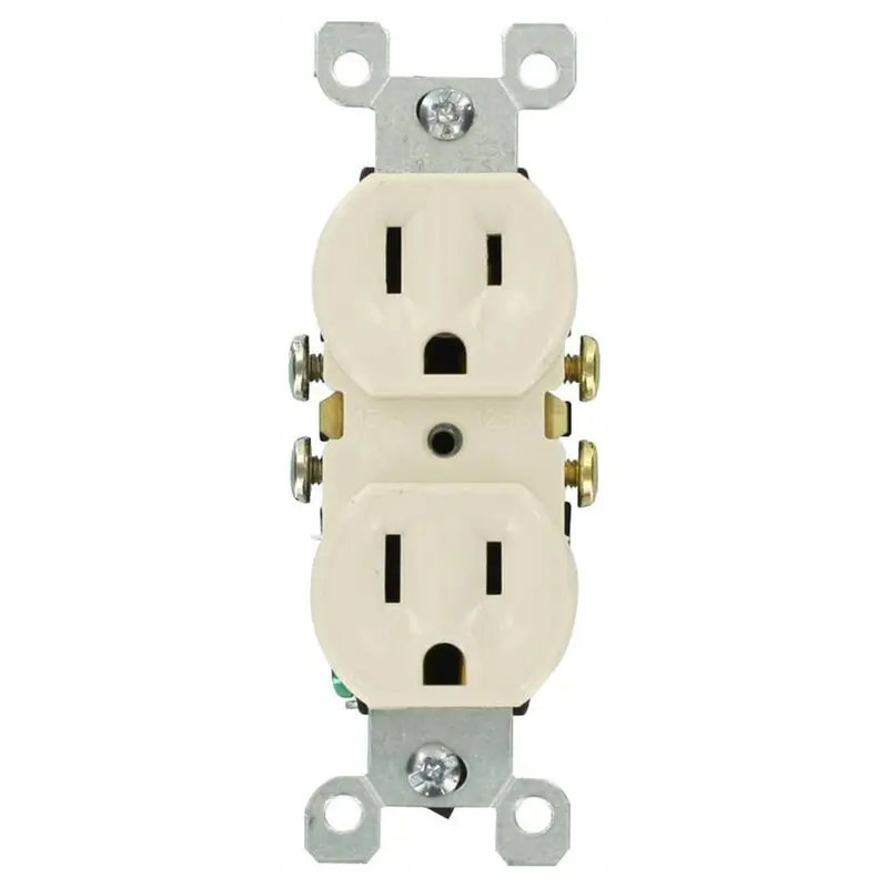 15 Amp Residential Grade Grounding Duplex Outlet, Light Almond (10-Pack)Light Almond / 0.14 / 10