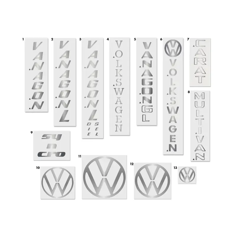 Emblem & Inscription Restoration DecalsVanagon L 80-83