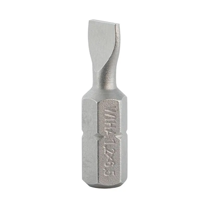Wiha Slotted Insert Bit 6.5 x 25mm Pack of 10 Bits