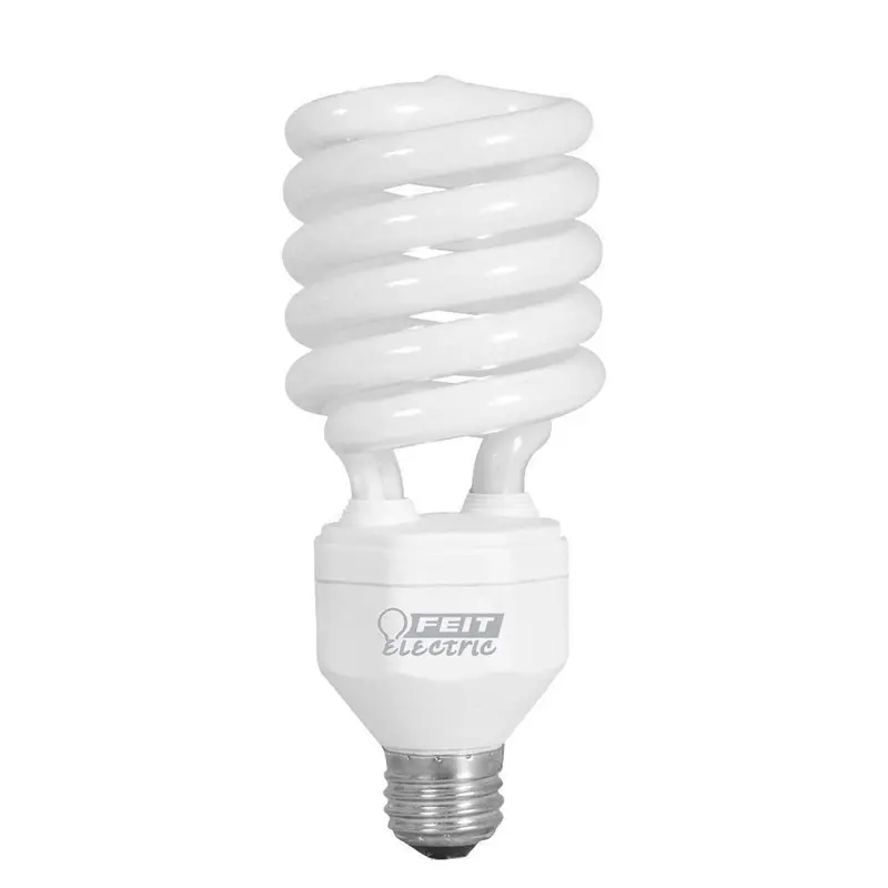 150-Watt Equivalent T4 Spiral Non-Dimmable E26 Base Compact Fluorescent CFL Light Bulb, Daylight 6500KDaylight / 0.5 / E26