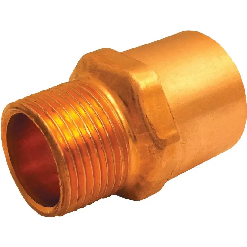 Elkhart Products 104R Series 30318 Reducing Pipe Adapter, 1/2 x 3/8 in, Sweat x MNPT, Copper