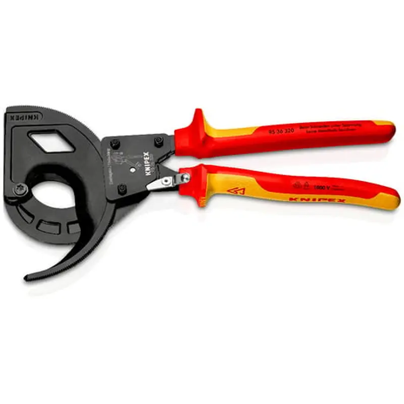 KNIPEX Cable Cutter (Ratchet Principle, 3-Stage)