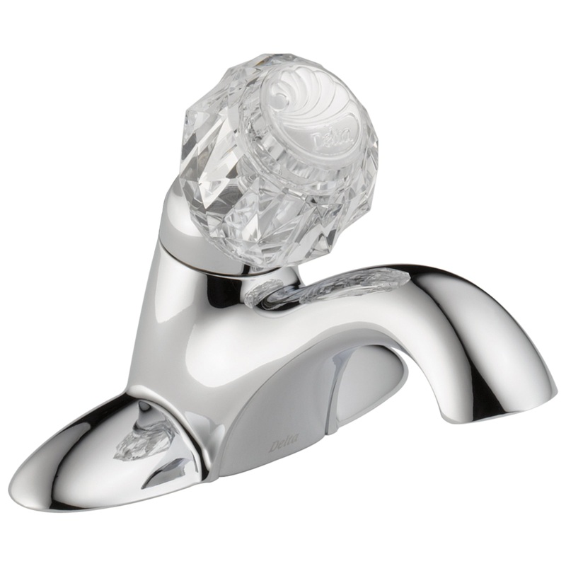 DELTA Classic 522-MPU-DST Bathroom Faucet, 1-Handle, Deck, Centerset, Pop-Up, Chrome