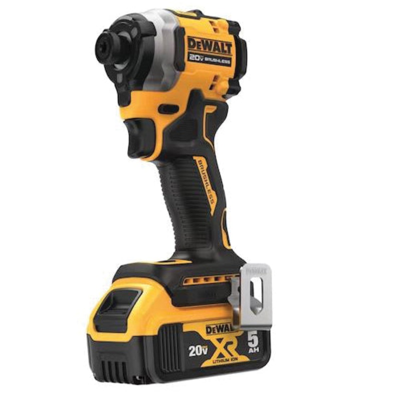DeWALT DCF850P1 Cordless Impact Driver Kit, Tool/Kit: Kit, 1/4 in Drive, 1825 ft-lb, 0 to 3800 ipm, 20 V, 5 Ah
