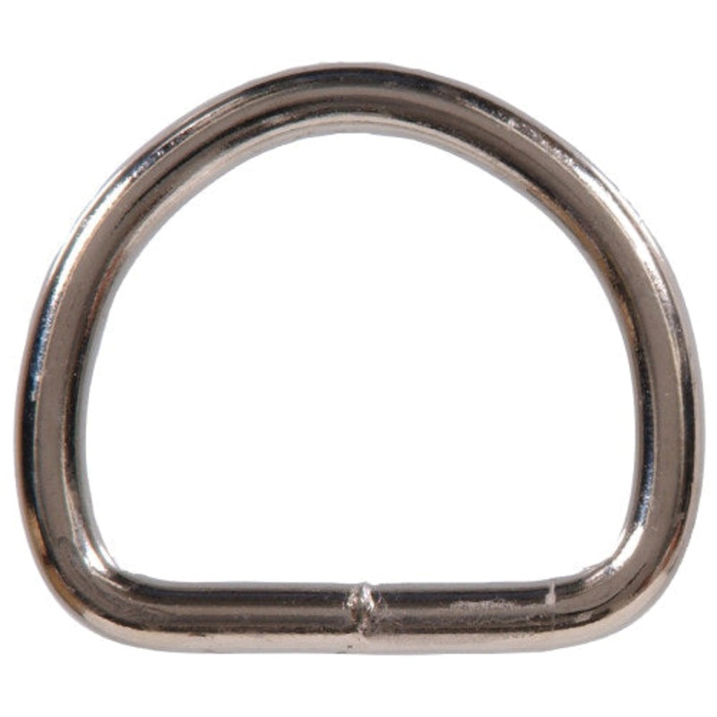 HARDWARE ESSENTIALS 321724 Welded Dee, 100 lb Load, Steel, Nickel-Plated