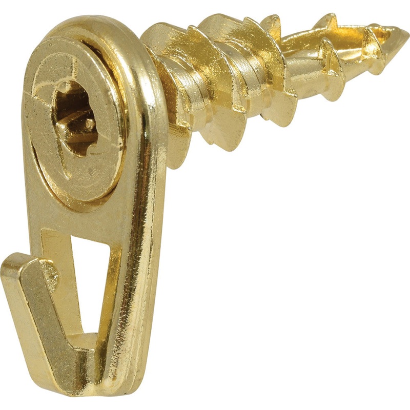 HILLMAN 122403 Cobra Wall Driller Utility Hanger, Steel, Brass, Screw-In Mounting, 50 lb Weight