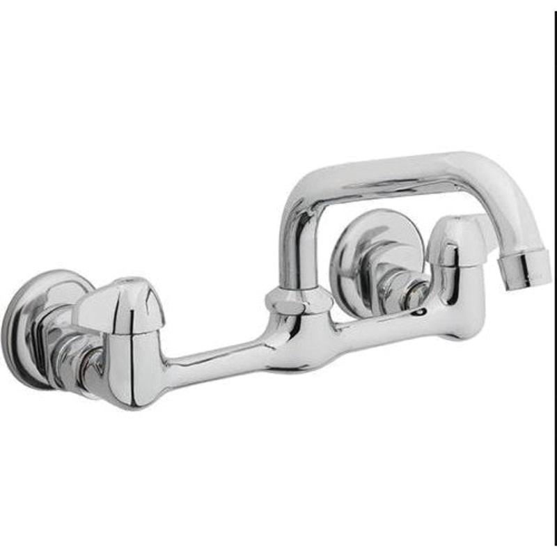 Homewerks Worldwide 3190-43-CH-BC-Z Kitchen Faucet, Wall, Dual-Handle, Chrome