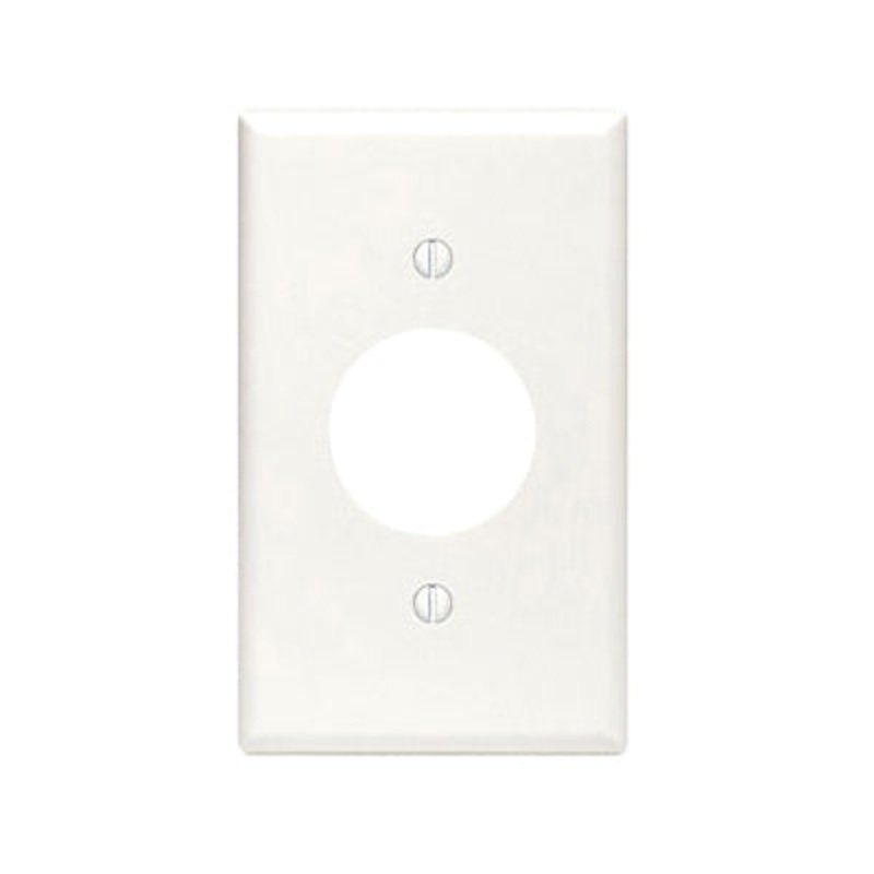 Leviton 88004 Receptacle Wallplate, 1 -Gang, Rectangular, Thermoset, White