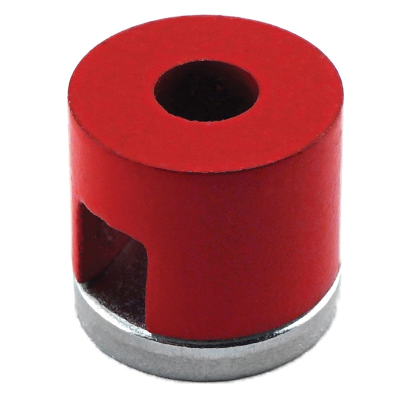 MAGNET SOURCE 07258 Button Magnet With Keeper, Disc, Round, 1.5 lb Max Pull, 1/2 in Dia, 0.17 in Hole, 5 Grade, Alnico