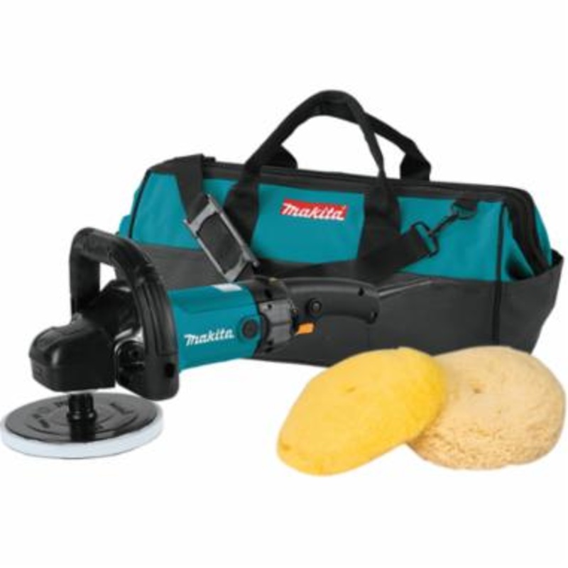 Makita 9237CX3 Polisher, Tool/Kit: Kit, 8 in Pad, 5/8-11 Spindle Thread, 0 to 3200 rpm Speed, 18-1/2 in OAL