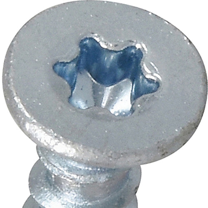 PowerPro 116714 Multi-Material Screw, System of Measurement: Imperial, 1 in L, Flat Head, Star Drive, Steel, Zinc